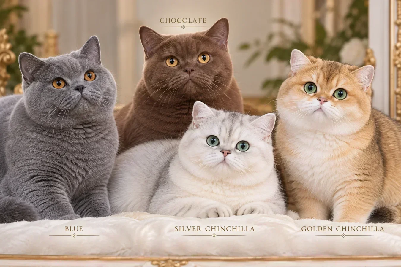 Cores em Gatos - British Shorthair / Longhair